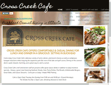 Tablet Screenshot of crosscreekcafe.com